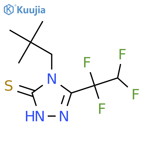 4-(2,2-dimethylpropyl)-3-(1,1,2,2-tetrafluoroethyl)-1H-1,2,4-triazole-5-thione structure