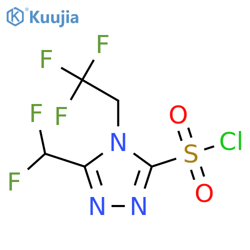 5-(difluoromethyl)-4-(2,2,2-trifluoroethyl)-4H-1,2,4-triazole-3-sulfonyl chloride structure