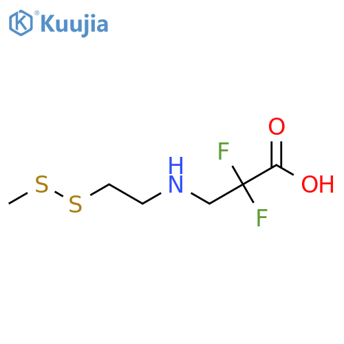 2,2-Difluoro-3-{[2-(methyldisulfanyl)ethyl]amino}propanoic acid structure