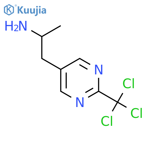 1-[2-(Trichloromethyl)pyrimidin-5-yl]propan-2-amine structure