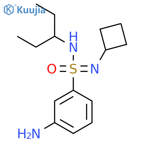 3-amino-N-cyclobutyl-N-(pentan-3-yl)benzene-1-sulfonoimidamide structure
