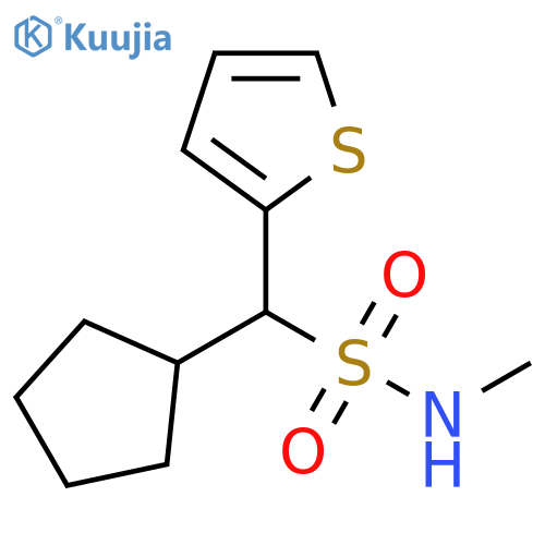 2-Thiophenemethanesulfonamide, α-cyclopentyl-N-methyl- structure