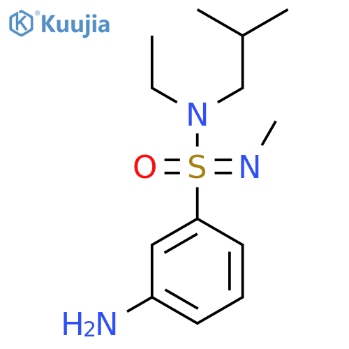 3-[S-[ethyl(2-methylpropyl)amino]-N-methylsulfonimidoyl]aniline structure