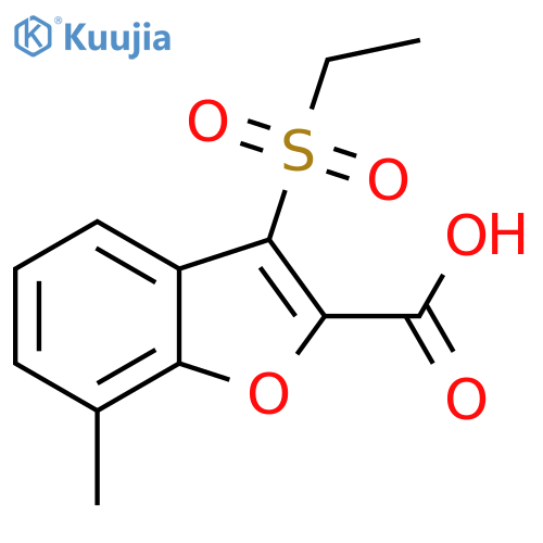 2-Benzofurancarboxylic acid, 3-(ethylsulfonyl)-7-methyl- structure