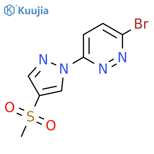 3-bromo-6-(4-methanesulfonyl-1H-pyrazol-1-yl)pyridazine structure