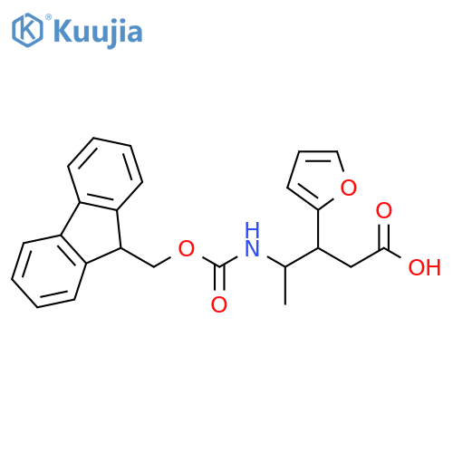 2-Furanpropanoic acid, β-[1-[[(9H-fluoren-9-ylmethoxy)carbonyl]amino]ethyl]- structure