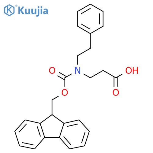 3-({(9H-fluoren-9-yl)methoxycarbonyl}(2-phenylethyl)amino)propanoic acid structure