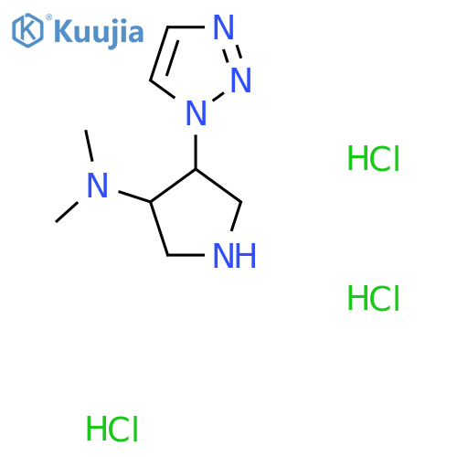 N,N-dimethyl-4-(1H-1,2,3-triazol-1-yl)pyrrolidin-3-amine trihydrochloride structure