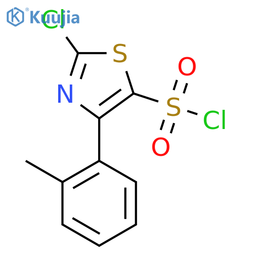 2-Chloro-4-(2-methylphenyl)-1,3-thiazole-5-sulfonyl chloride structure