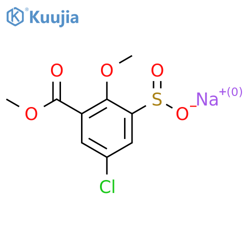 Sodium 5-chloro-2-methoxy-3-(methoxycarbonyl)benzene-1-sulfinate structure