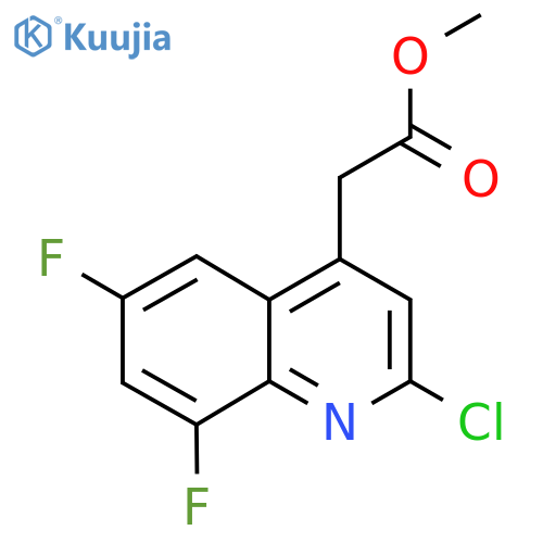 Methyl 2-(2-chloro-6,8-difluoroquinolin-4-yl)acetate structure