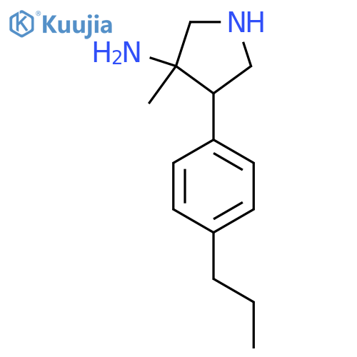 3-Methyl-4-(4-propylphenyl)pyrrolidin-3-amine structure
