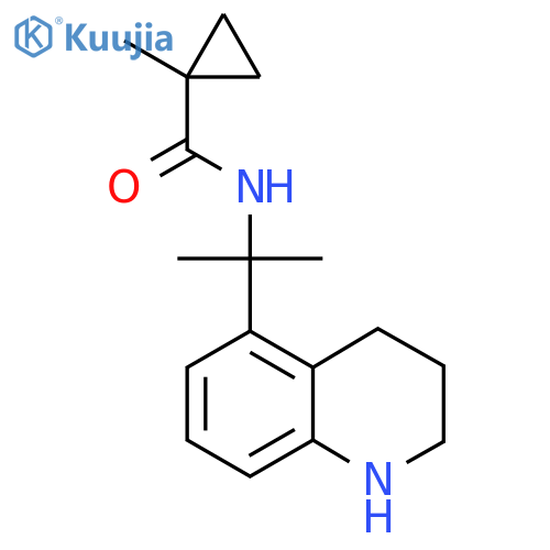 1-methyl-N-2-(1,2,3,4-tetrahydroquinolin-5-yl)propan-2-ylcyclopropane-1-carboxamide structure
