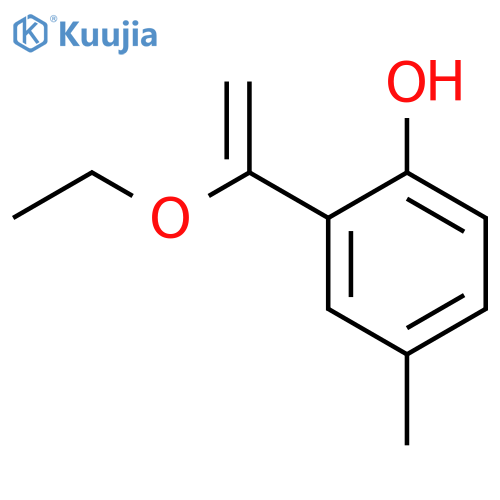 2-(1-Ethoxyethenyl)-4-methylphenol structure