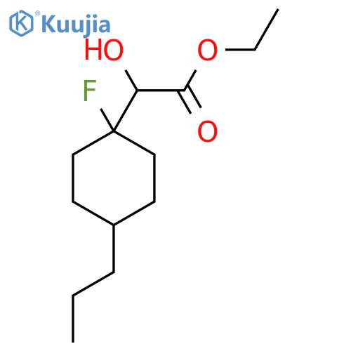 Ethyl 2-(1-fluoro-4-propylcyclohexyl)-2-hydroxyacetate structure