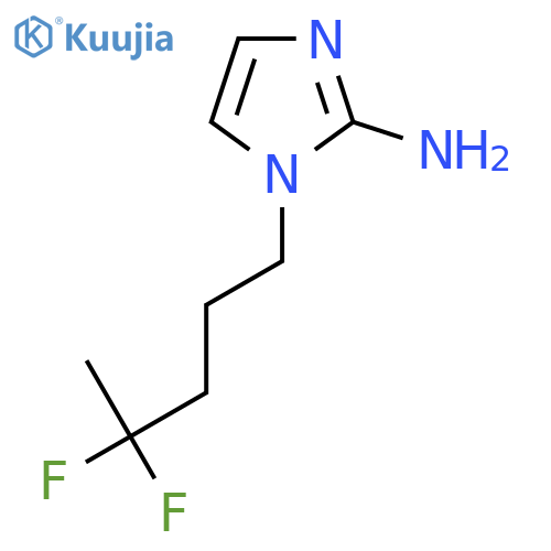 1-(4,4-difluoropentyl)-1H-imidazol-2-amine structure