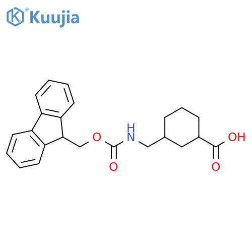 3-[({[(9H-fluoren-9-yl)methoxy]carbonyl}amino)me thyl]cyclohexane-1-carboxylic acid structure