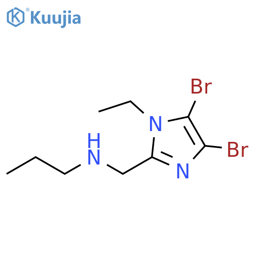 1H-Imidazole-2-methanamine, 4,5-dibromo-1-ethyl-N-propyl- structure