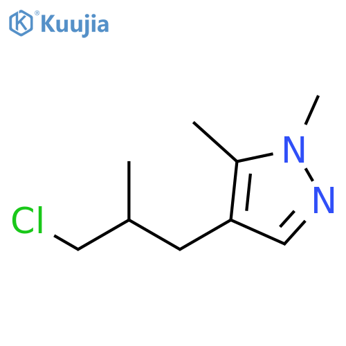 1H-Pyrazole, 4-(3-chloro-2-methylpropyl)-1,5-dimethyl- structure