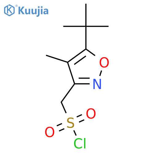 (5-tert-butyl-4-methyl-1,2-oxazol-3-yl)methanesulfonyl chloride structure