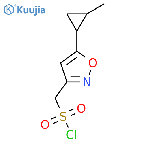 5-(2-methylcyclopropyl)-1,2-oxazol-3-ylmethanesulfonyl chloride structure