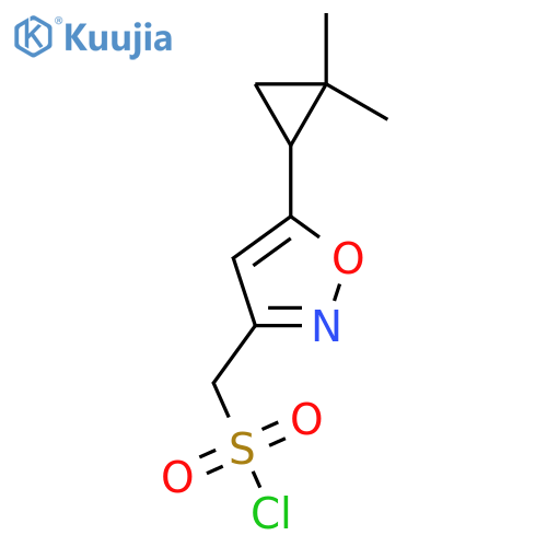 5-(2,2-dimethylcyclopropyl)-1,2-oxazol-3-ylmethanesulfonyl chloride structure
