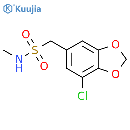 1,3-Benzodioxole-5-methanesulfonamide, 7-chloro-N-methyl- structure
