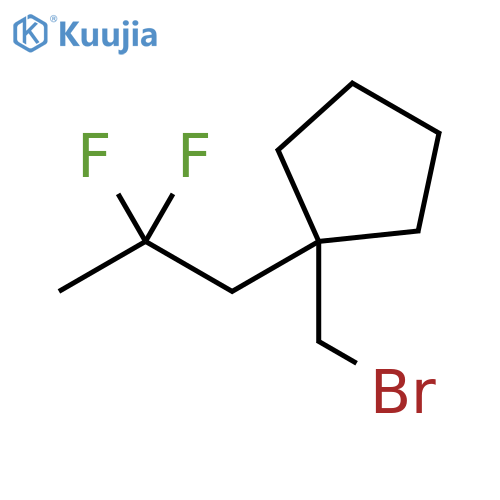 Cyclopentane, 1-(bromomethyl)-1-(2,2-difluoropropyl)- structure