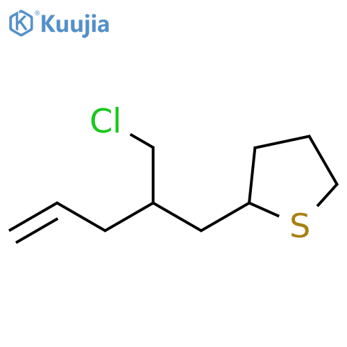 Thiophene, 2-[2-(chloromethyl)-4-penten-1-yl]tetrahydro- structure