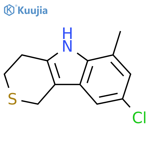 8-chloro-6-methyl-1H,3H,4H,5H-thiopyrano4,3-bindole structure