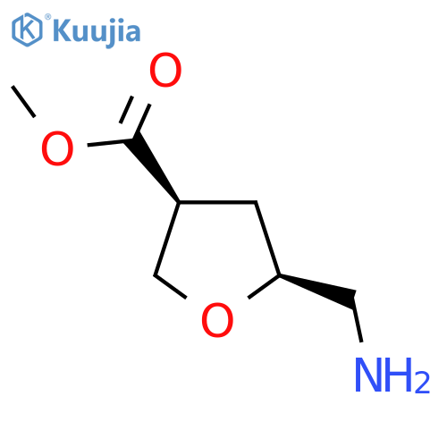 rac-methyl (3R,5R)-5-(aminomethyl)oxolane-3-carboxylate structure