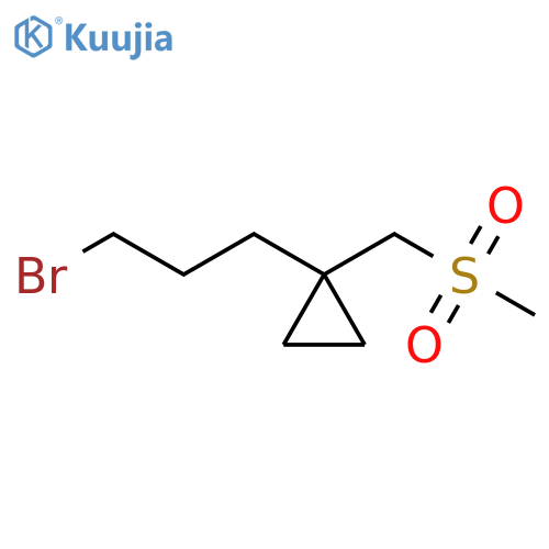 Cyclopropane, 1-(3-bromopropyl)-1-[(methylsulfonyl)methyl]- structure