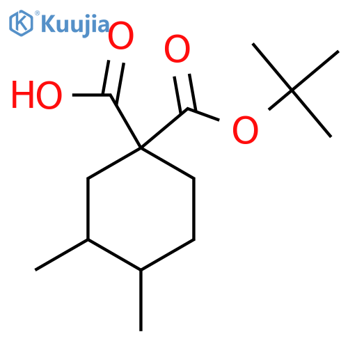 1-(tert-butoxy)carbonyl-3,4-dimethylcyclohexane-1-carboxylic acid structure