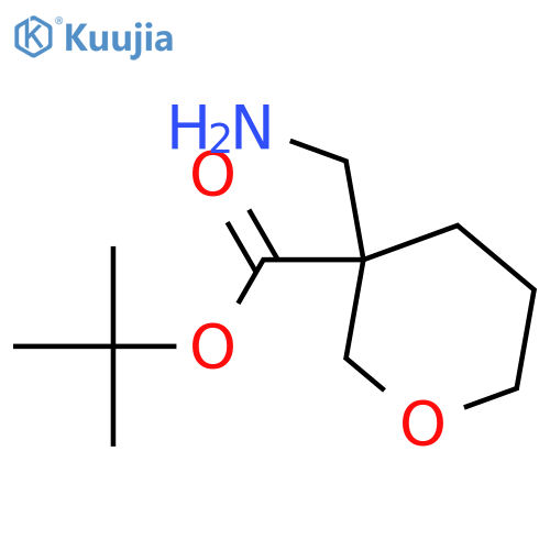 tert-butyl 3-(aminomethyl)tetrahydropyran-3-carboxylate structure