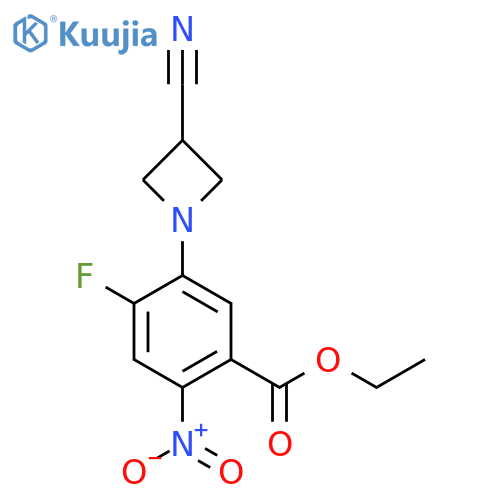 Ethyl 5-(3-cyanoazetidin-1-yl)-4-fluoro-2-nitrobenzoate structure