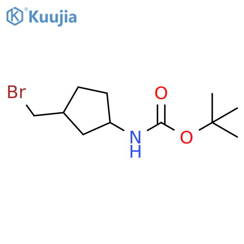 Carbamic acid, N-[3-(bromomethyl)cyclopentyl]-, 1,1-dimethylethyl ester structure