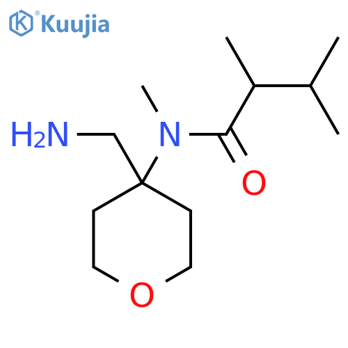 N-[4-(aminomethyl)oxan-4-yl]-N,2,3-trimethylbutanamide structure