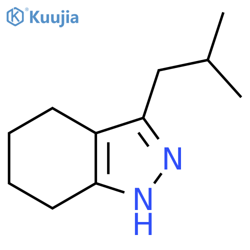 3-(2-methylpropyl)-4,5,6,7-tetrahydro-1H-indazole structure