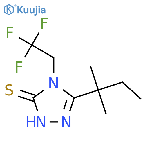 5-(2-methylbutan-2-yl)-4-(2,2,2-trifluoroethyl)-4H-1,2,4-triazole-3-thiol structure