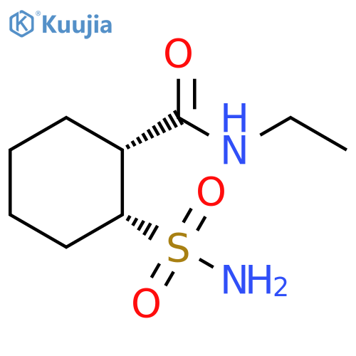 Cyclohexanecarboxamide, 2-(aminosulfonyl)-N-ethyl-, (1R,2R)-rel- structure