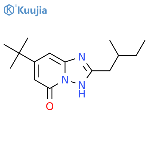 7-tert-butyl-2-(2-methylbutyl)-1,2,4triazolo1,5-apyridin-5-ol structure