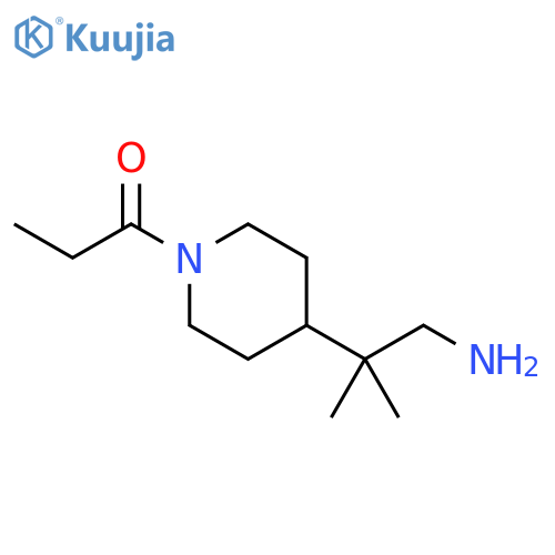 1-Propanone, 1-[4-(2-amino-1,1-dimethylethyl)-1-piperidinyl]- structure