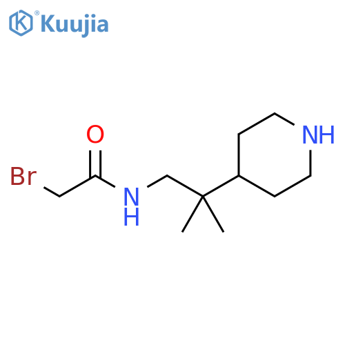 Acetamide, 2-bromo-N-[2-methyl-2-(4-piperidinyl)propyl]- structure