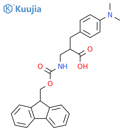 2-{[4-(dimethylamino)phenyl]methyl}-3-({[(9H-fluoren-9-yl)methoxy]carbonyl}amino)propanoic acid structure