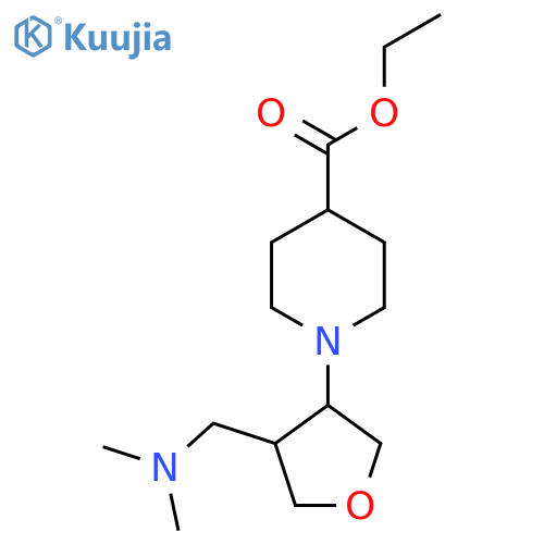 ethyl 1-{4-(dimethylamino)methyloxolan-3-yl}piperidine-4-carboxylate structure