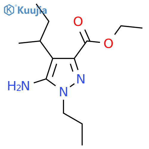 ethyl 5-amino-4-(butan-2-yl)-1-propyl-1H-pyrazole-3-carboxylate structure