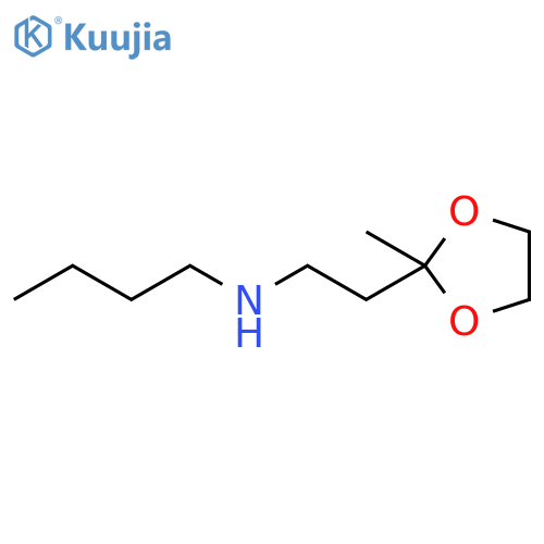 1,3-Dioxolane-2-ethanamine, N-butyl-2-methyl- structure