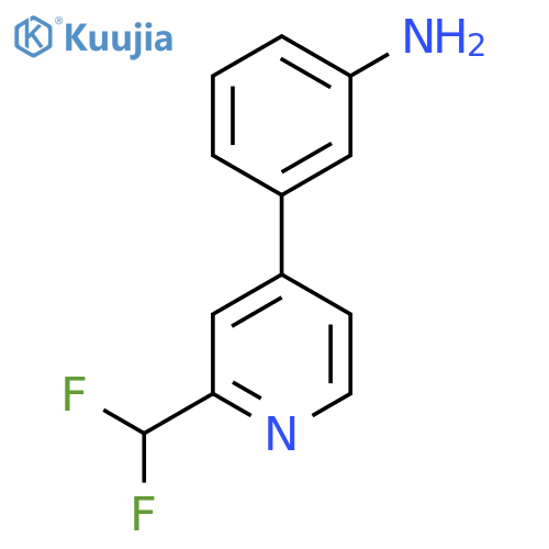 3-[2-(Difluoromethyl)pyridin-4-yl]aniline structure