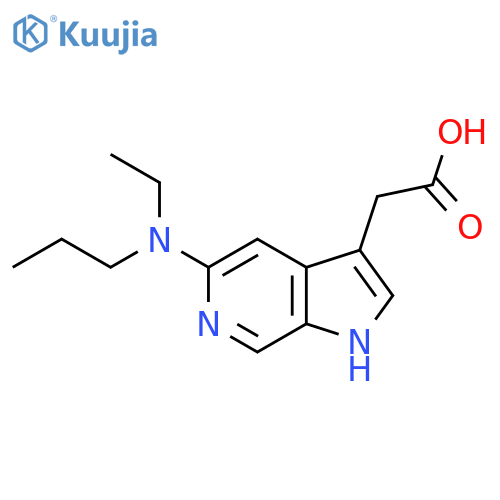 2-{5-[ethyl(propyl)amino]-1H-pyrrolo[2,3-c]pyridin-3-yl}acetic acid structure