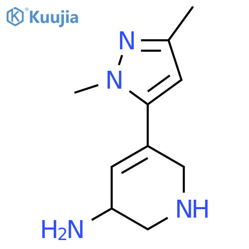 5-(1,3-dimethyl-1H-pyrazol-5-yl)-1,2,3,6-tetrahydropyridin-3-amine structure